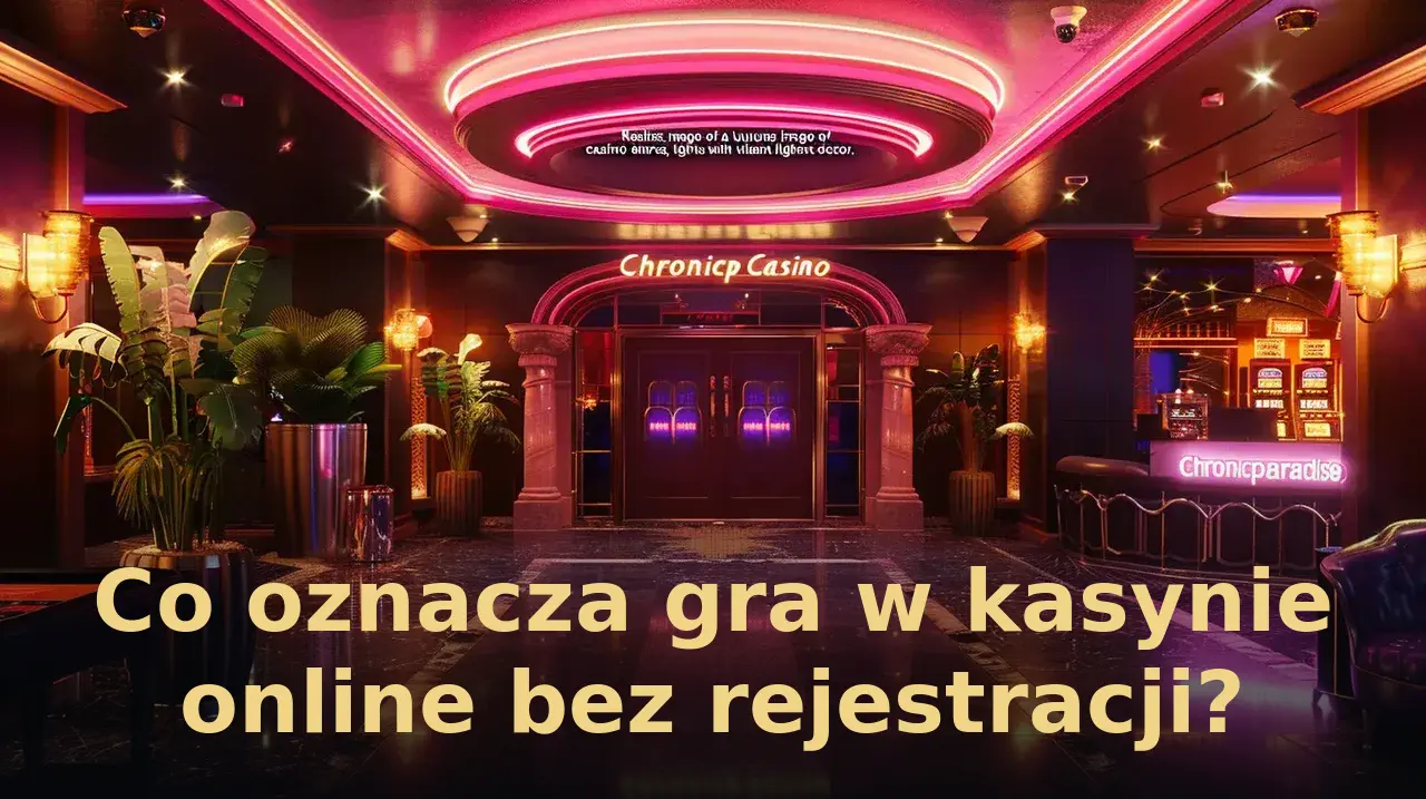 Co oznacza gra w kasynie online bez rejestracji?